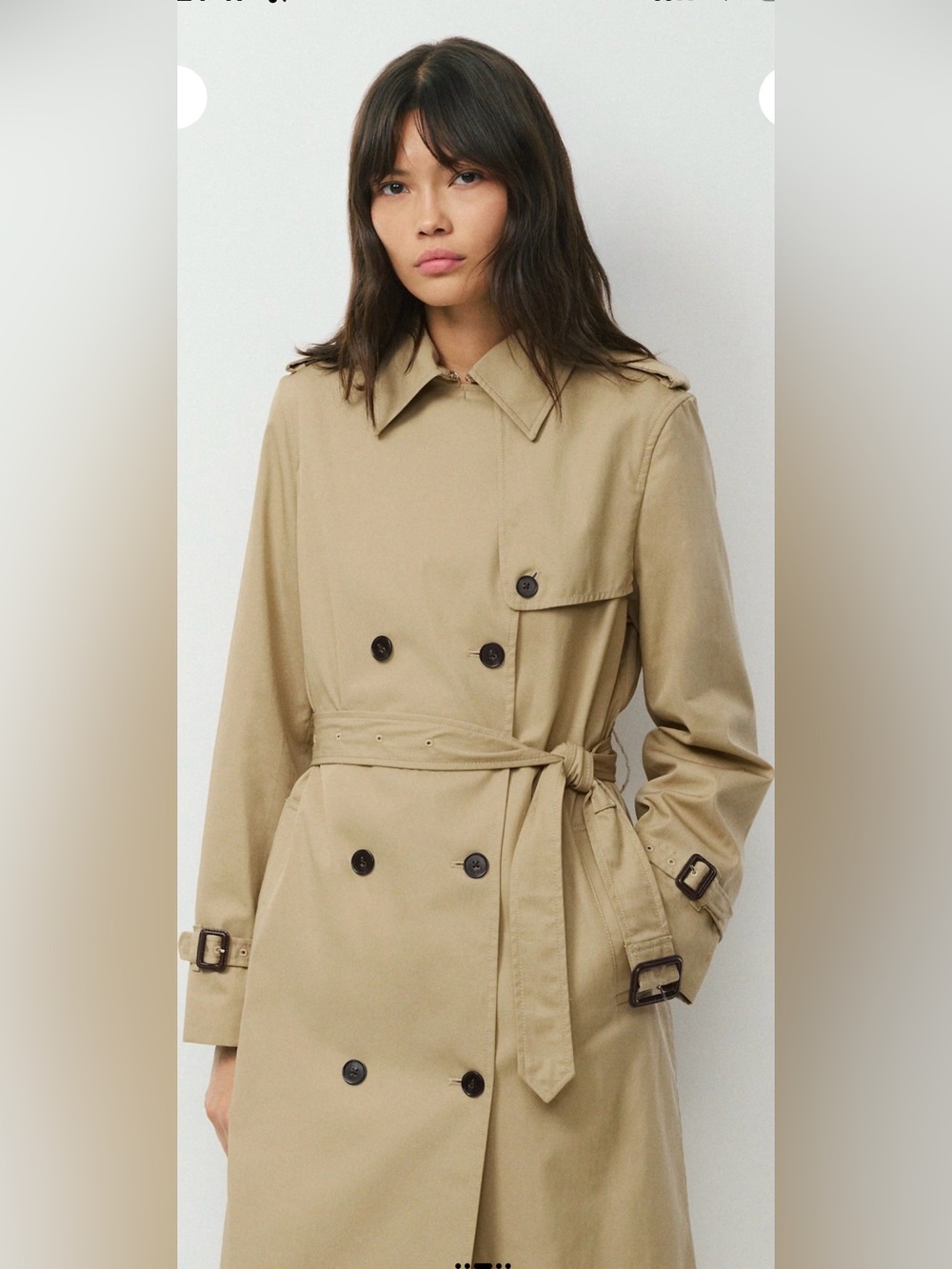 The Finch Trench Coat Wicker Tan